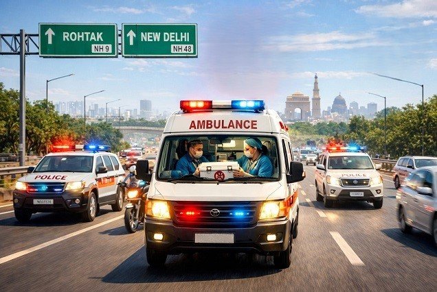 सड़कें बनीं ‘लाइफलाइन’: जब एक डोनर हार्ट को बचाने के लिए थम गई दिल्ली और रोहतक की रफ्तार