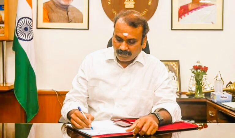 केंद्रीय मंत्री एल. मुरुगन का बड़ा फैसला: मंत्रिपरिषद और राज्यसभा से दिया इस्तीफा, तमिलनाडु में पार्टी को मजबूत करने का किया ऐलान